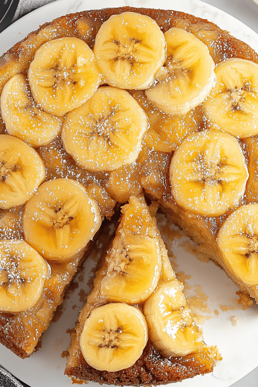 Easy Banana Upside-Down Cake Recipe ingredients