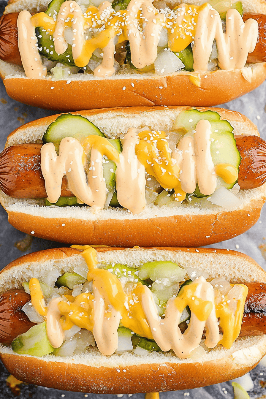 Easy Big Mac Hot Dogs Recipe ingredients