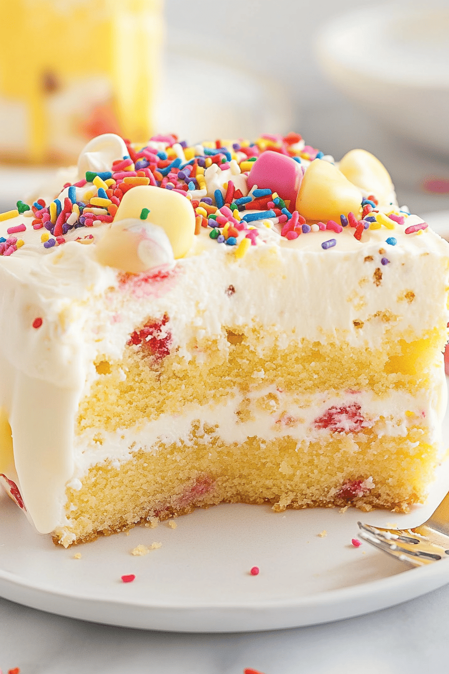 Easy Birthday Cake Lush Recipe Final Dish Presentation