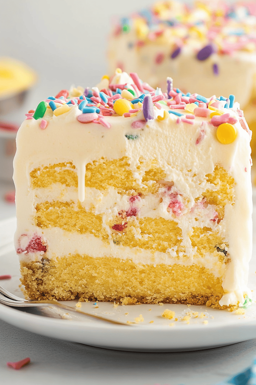 Easy Birthday Cake Lush Recipe Final Dish Presentation