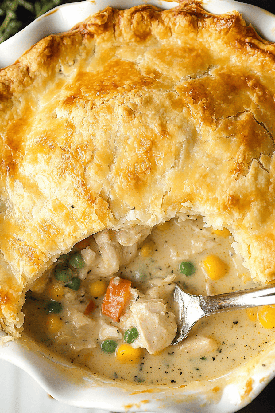 Easy Bisquick Chicken Pot Pie Recipe Final Dish Presentation