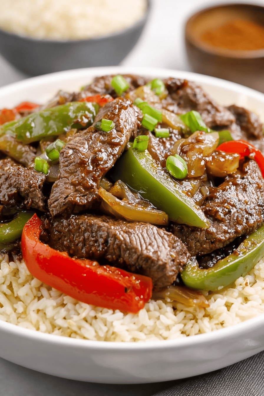 Easy Blackstone Pepper Steak Recipe Final Dish Presentation