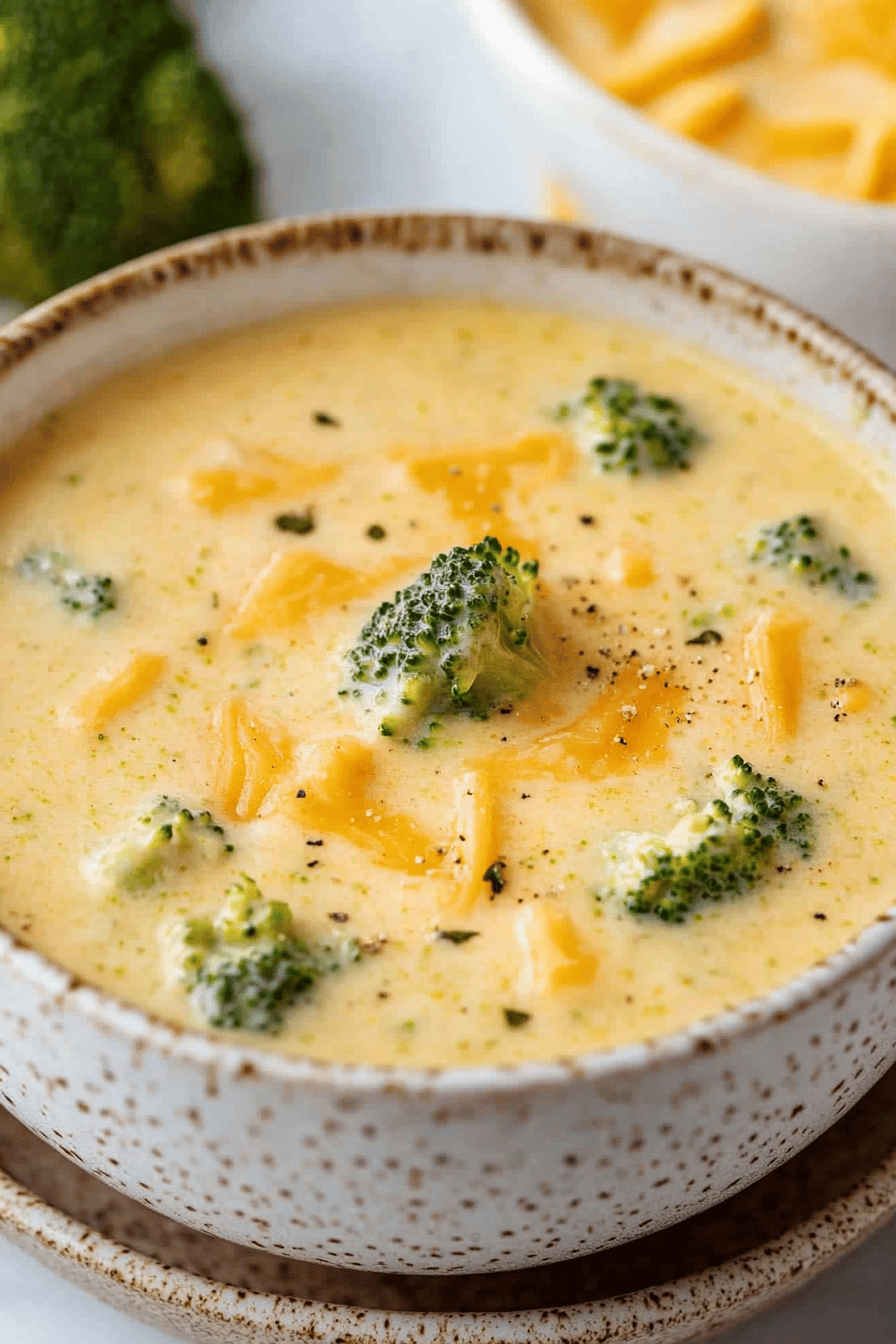 Easy Broccoli Cheddar Soup Recipe ingredients