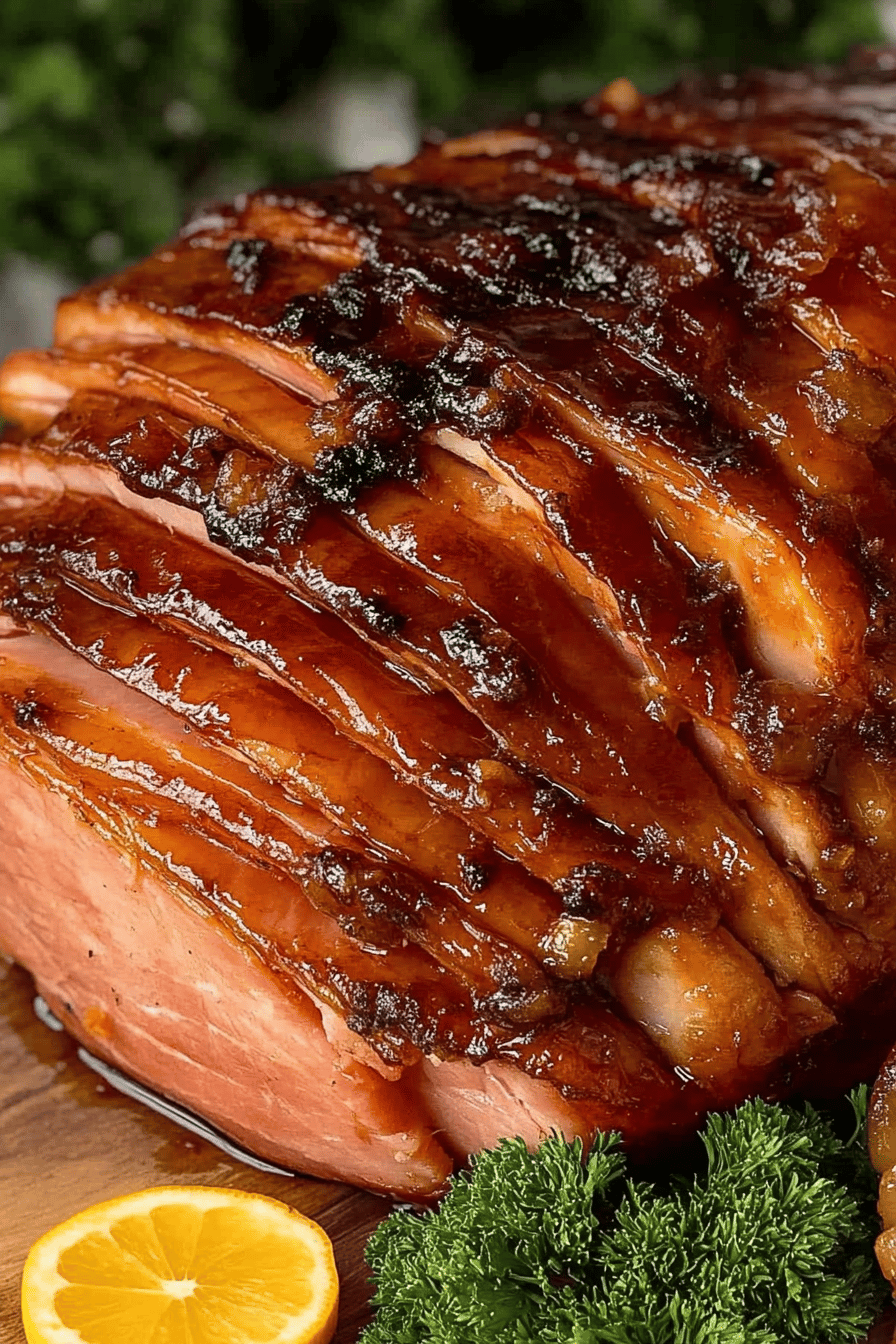 Easy Brown Sugar Glazed Baked Ham Recipe