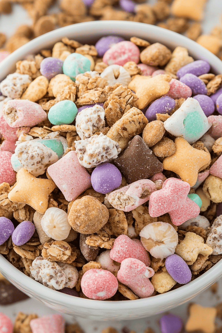 Easy Bunny Bait Trail Mix Recipe Final Dish Presentation