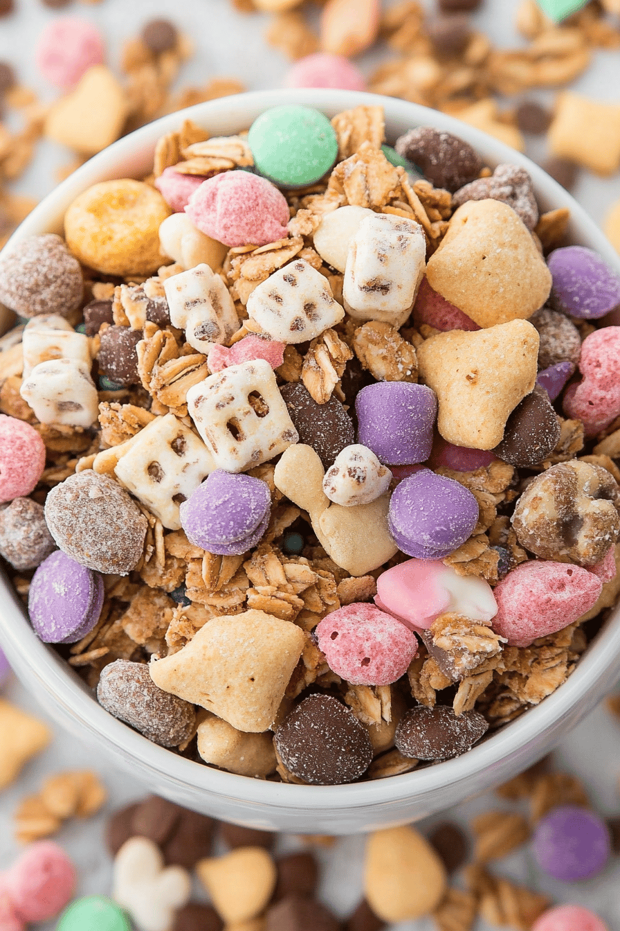 Easy Bunny Bait Trail Mix Recipe Final Dish Presentation