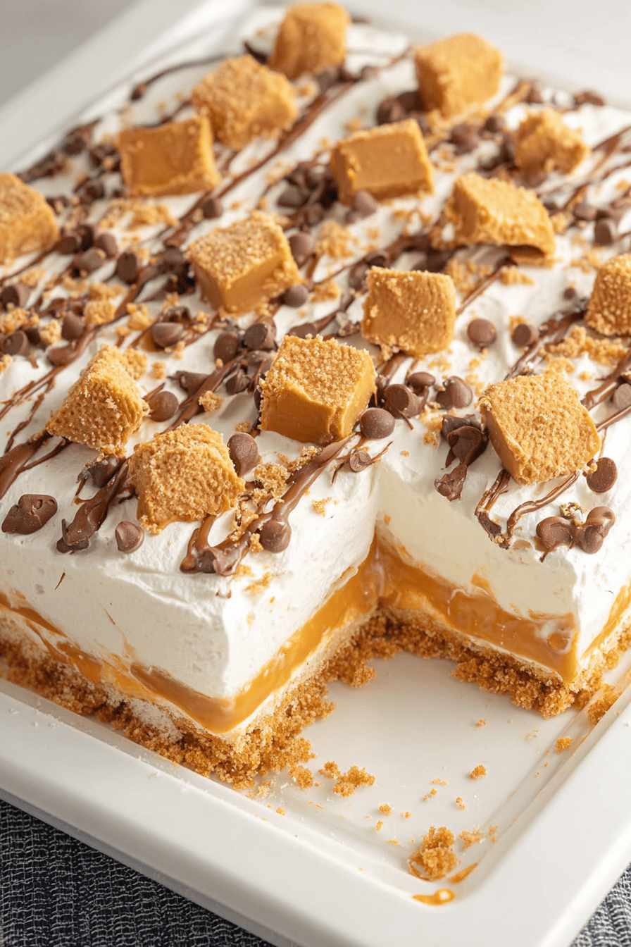Easy Butterscotch Lush Recipe Final Dish Presentation