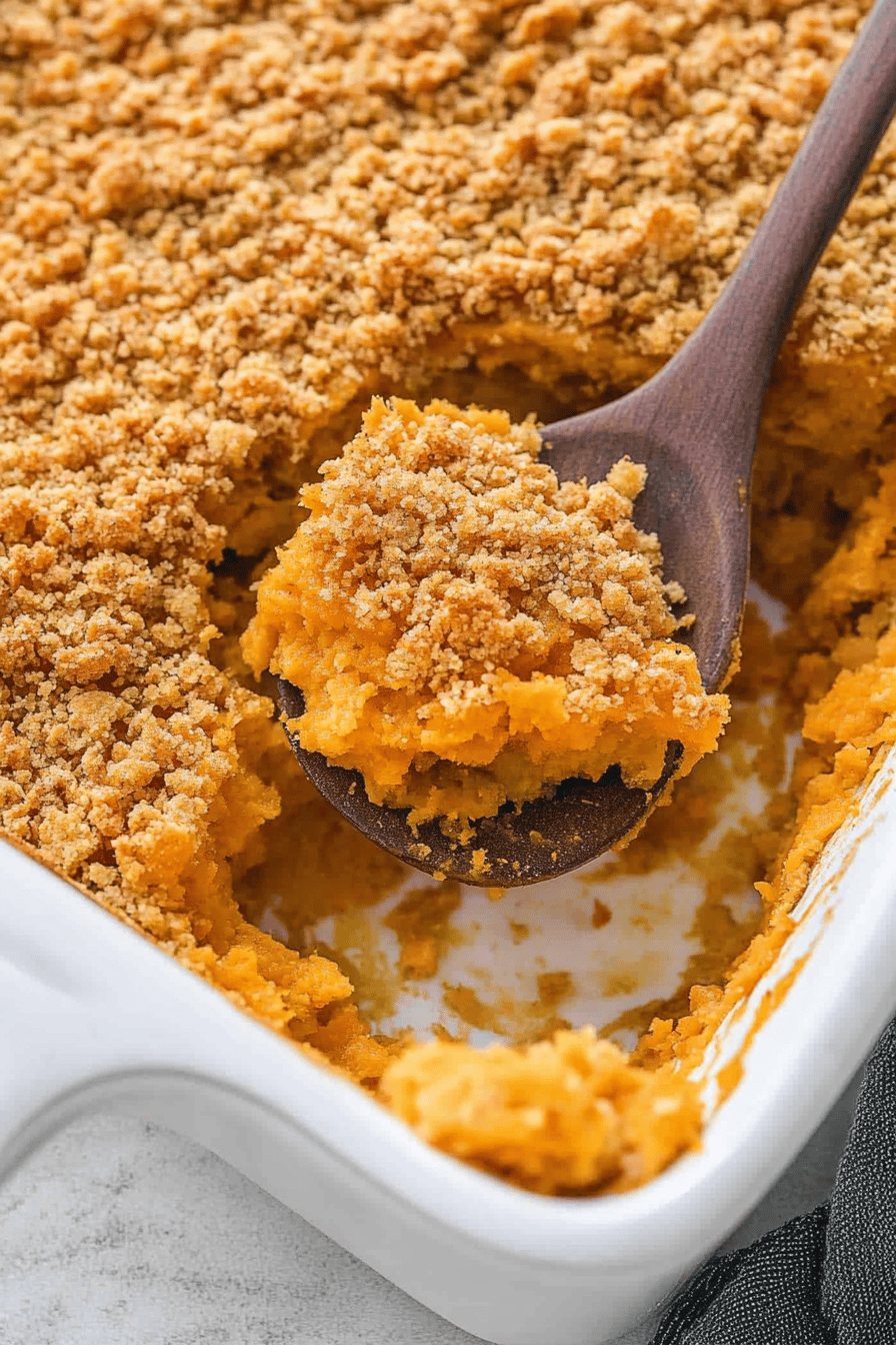 Easy Buttery Cracker Sweet Potato Casserole
