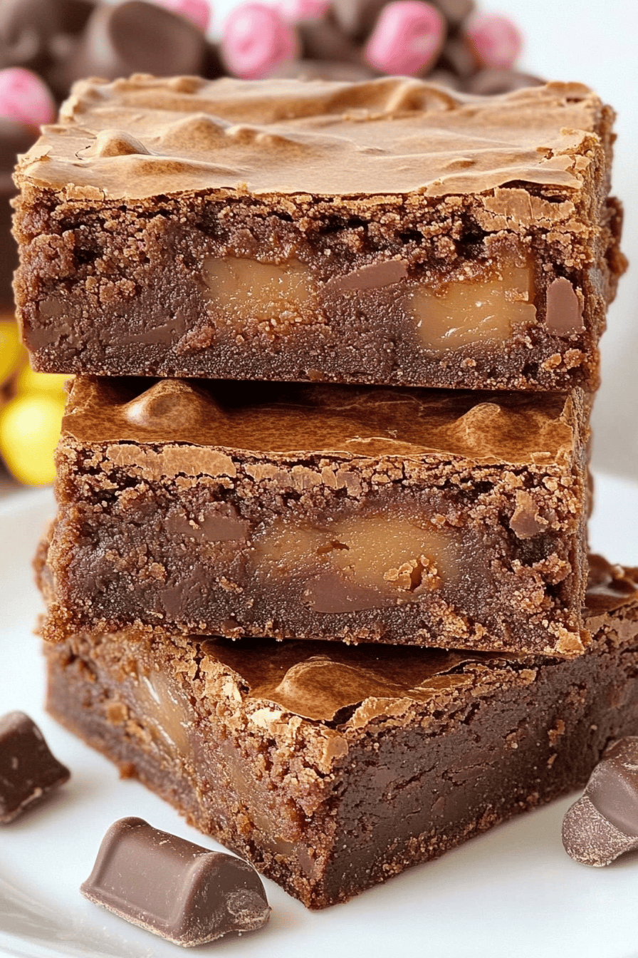Easy Candy Bar Brownies Recipe ingredients