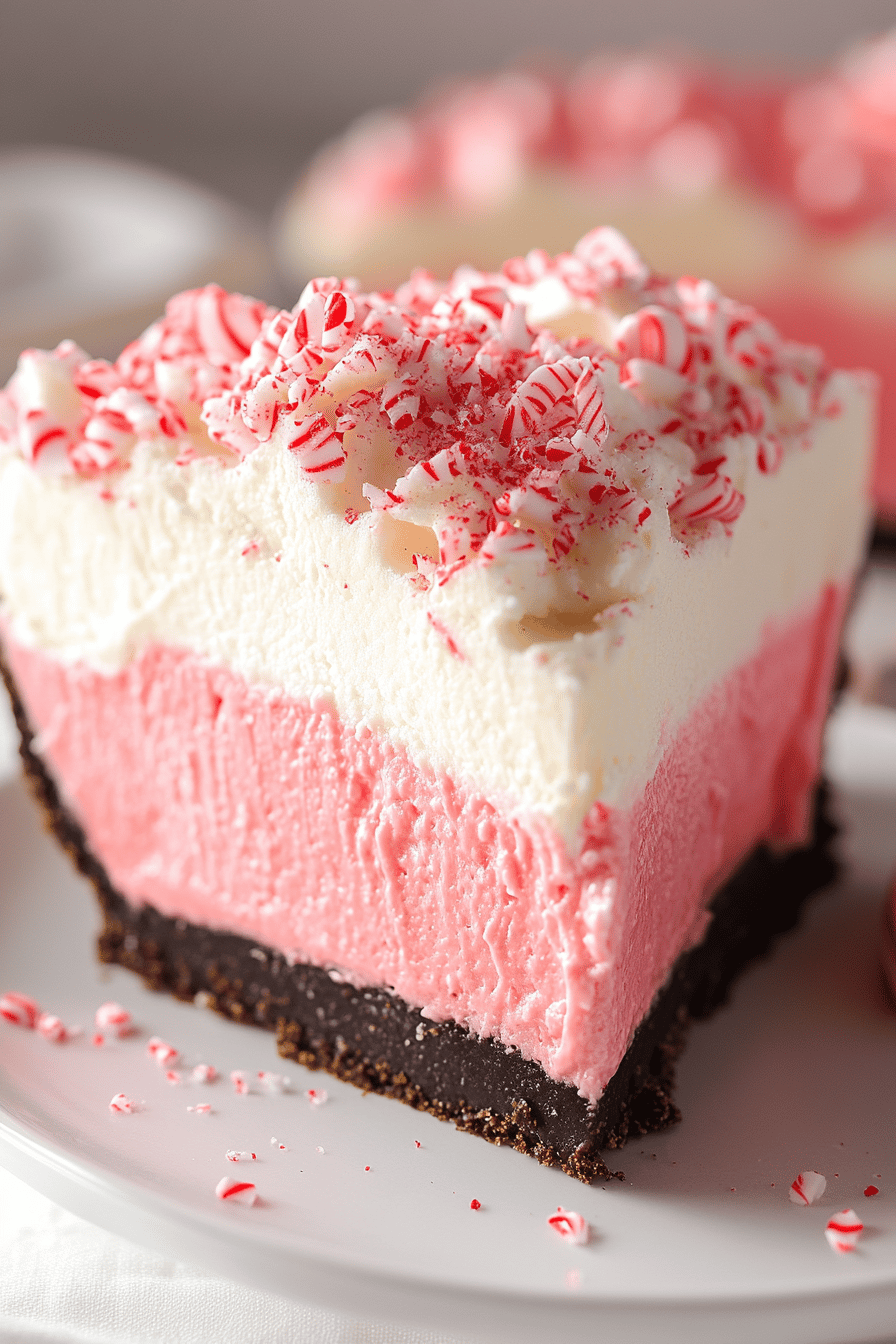 Easy Candy Cane Pie Recipe Final Dish Presentation