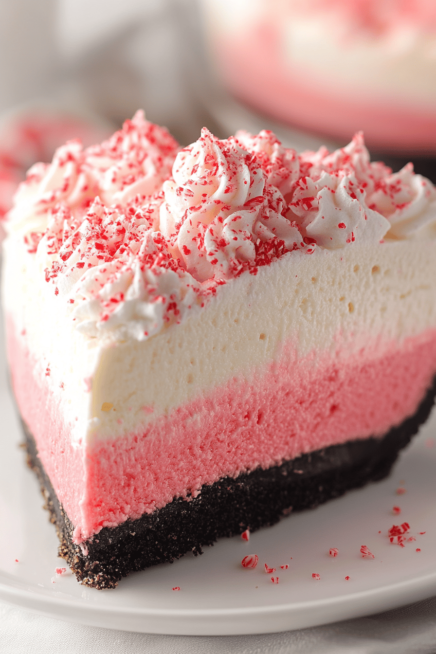 Easy Candy Cane Pie Recipe Final Dish Presentation
