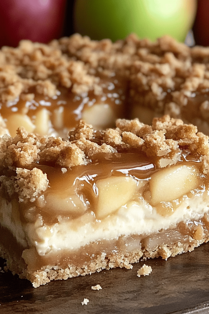Easy Caramel Apple Cheesecake Bars