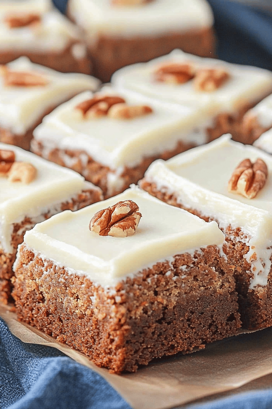 Easy Carrot Cake Blondies Recipe Final Dish Presentation