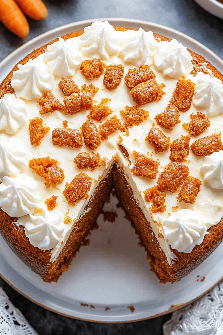 Easy Carrot Cake Recipe Final Dish Presentation