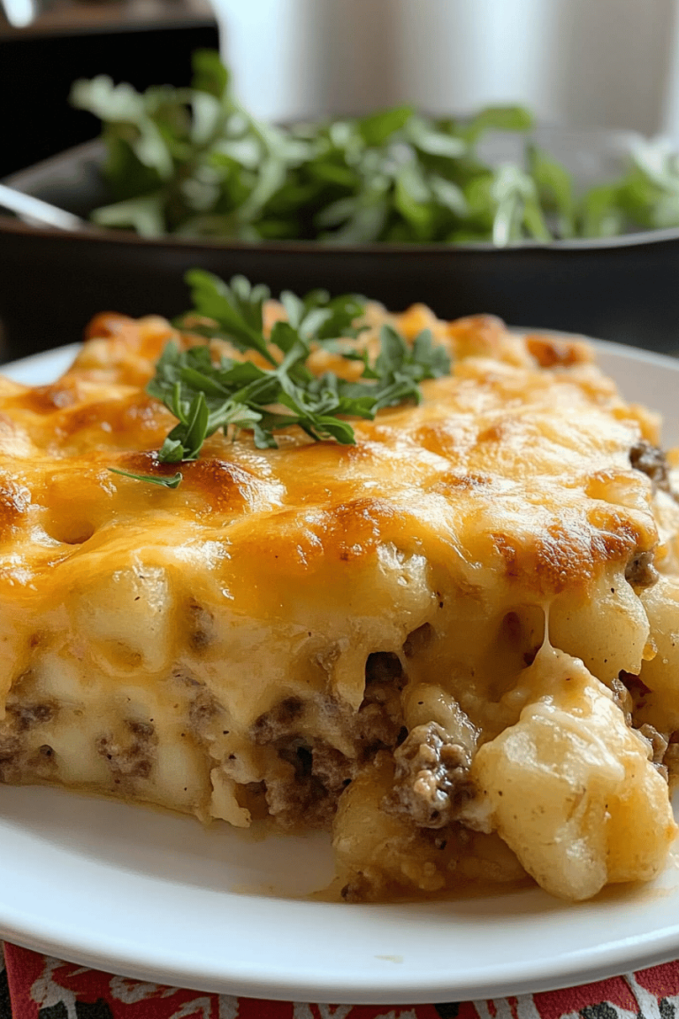 Easy Cheeseburger Tater Tot Casserole Recipe
