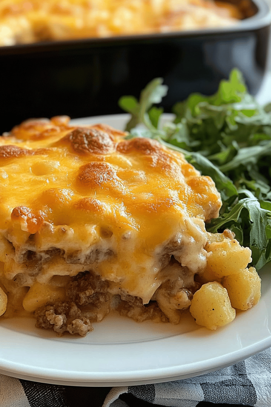 Easy Cheeseburger Tater Tot Casserole Recipe ingredients