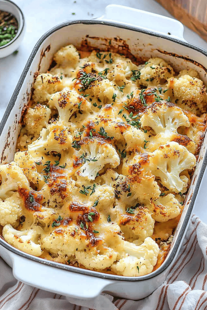 Easy Cheesy Cauliflower Bake Recipe