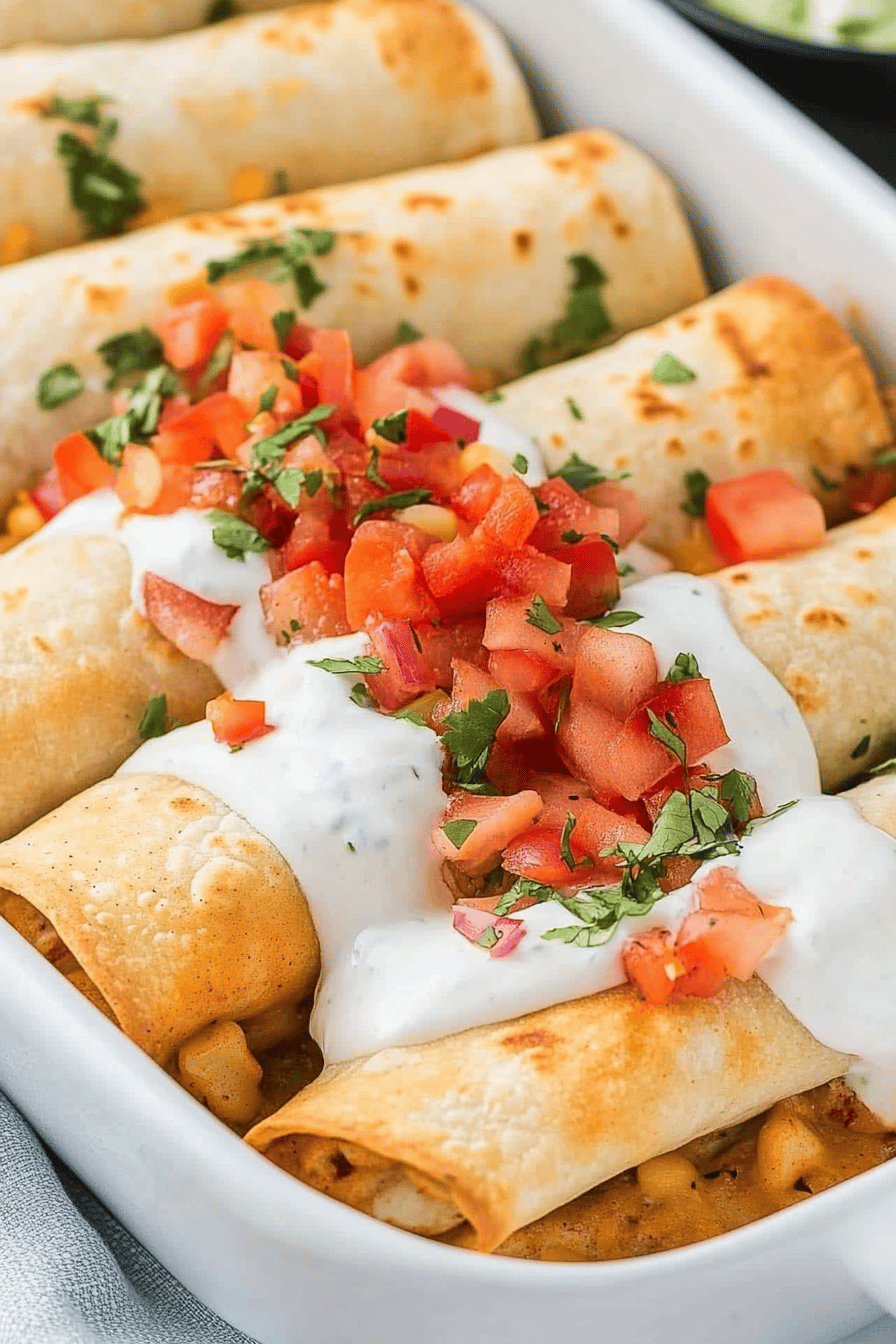 Easy Cheesy Chicken Taquitos Recipe ingredients