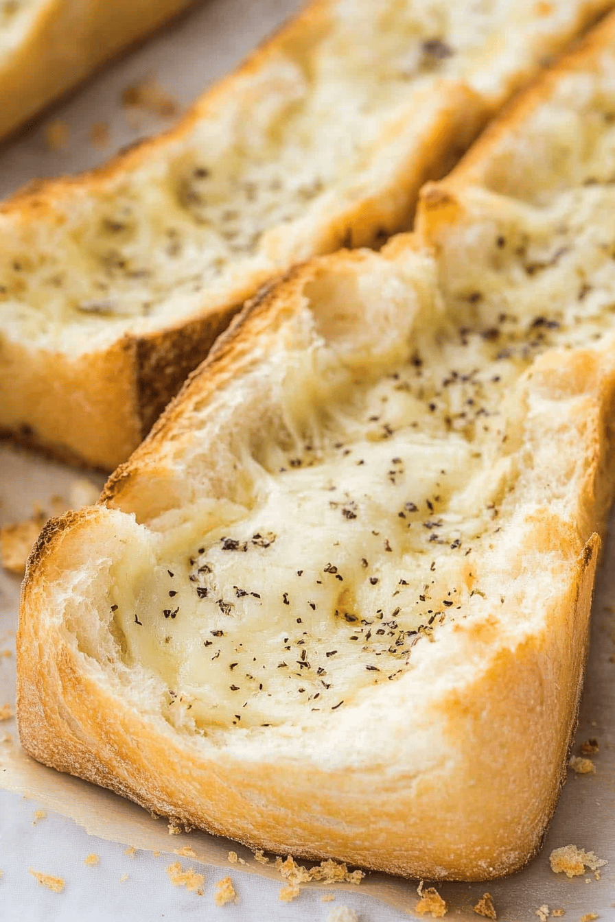 Easy Cheesy Garlic Bread Recipe Final Dish Presentation