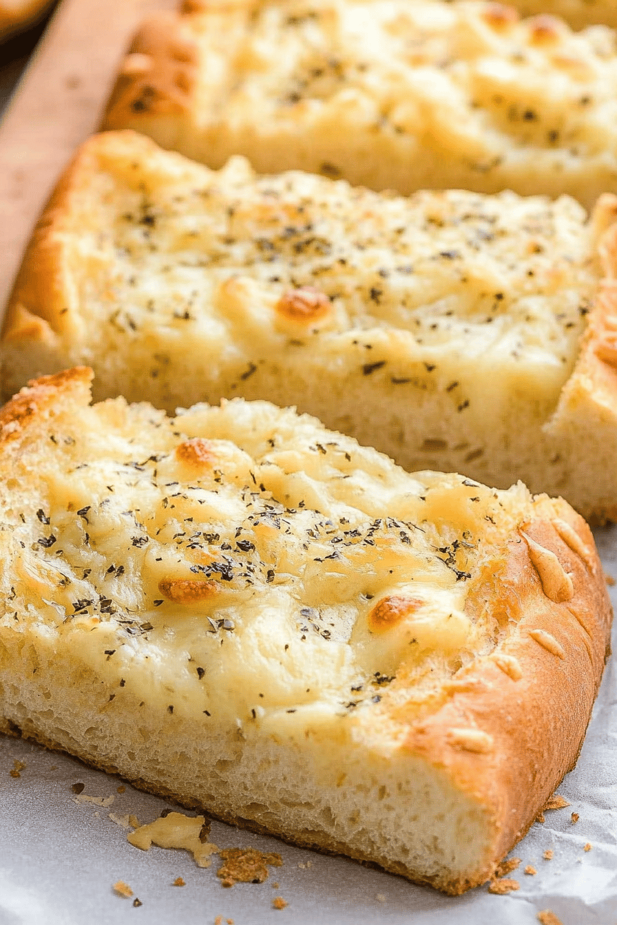 Easy Cheesy Garlic Bread Recipe Final Dish Presentation