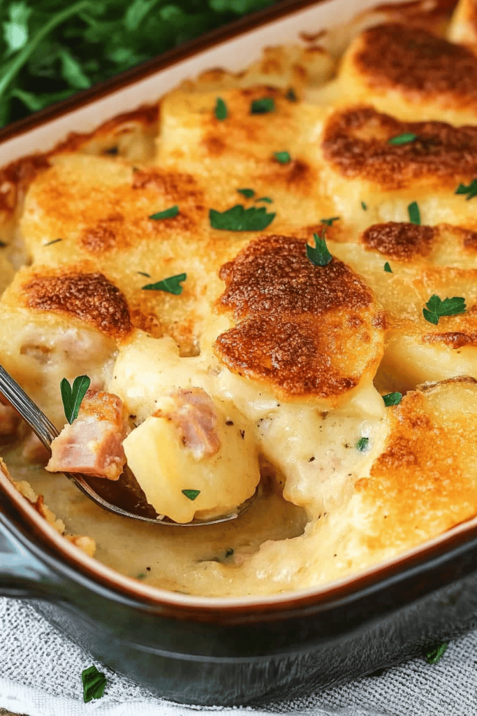 Easy Cheesy Ham and Potato Casserole