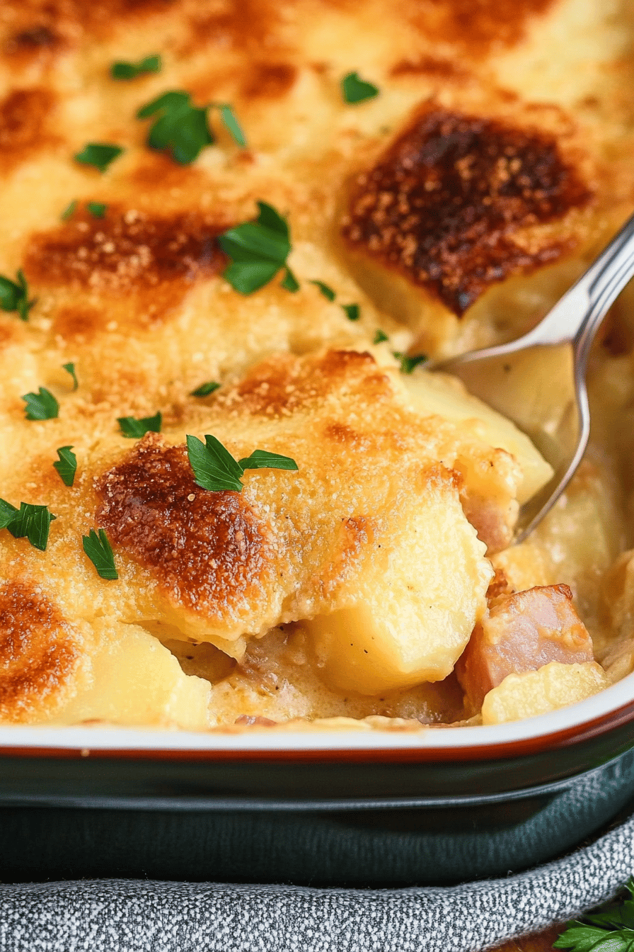 Easy Cheesy Ham and Potato Casserole ingredients
