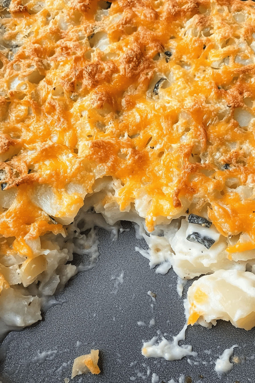 Easy Cheesy Potato Casserole Recipe Final Dish Presentation