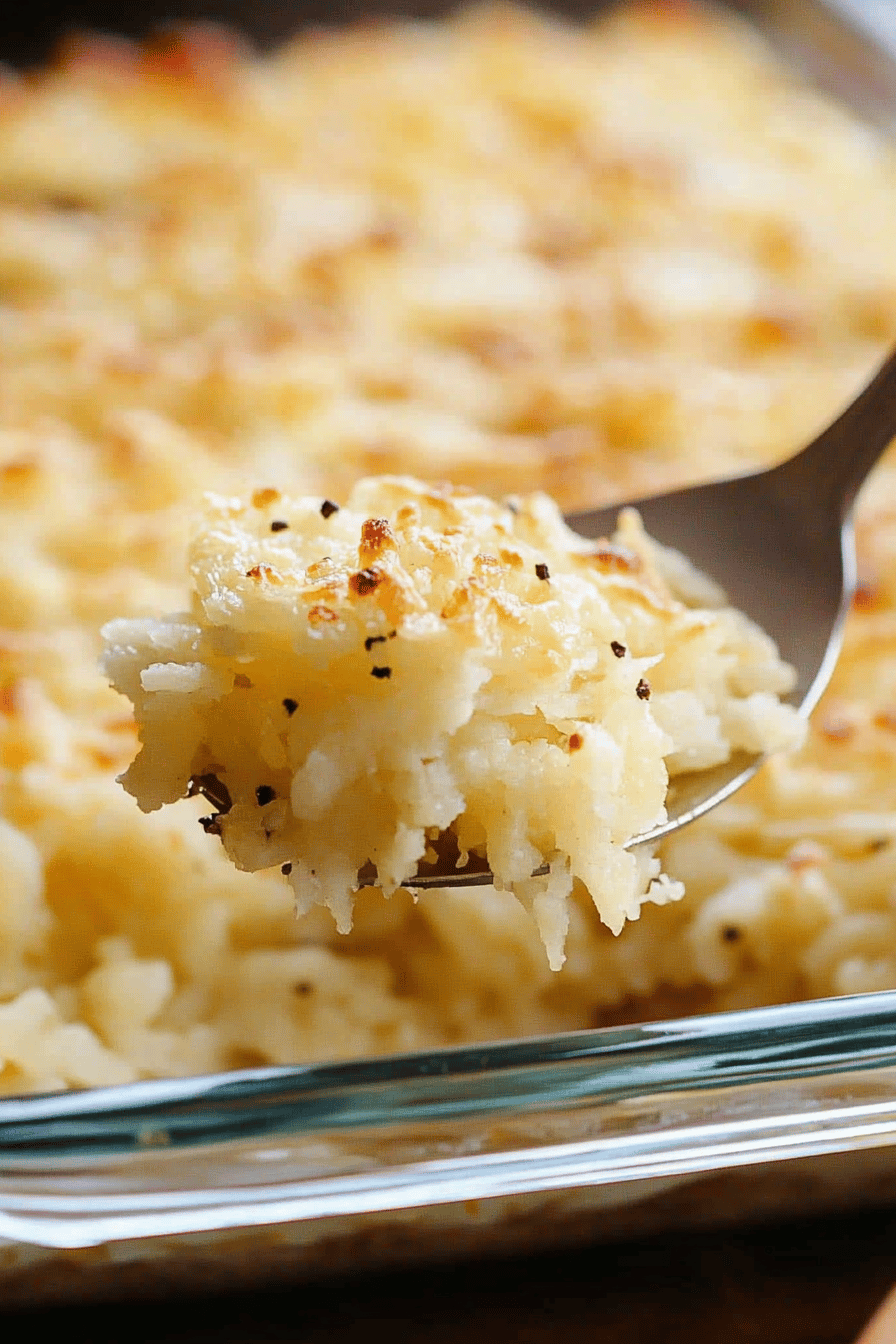 Easy Cheesy Potatoes à la Cracker Barrel Final Dish Presentation
