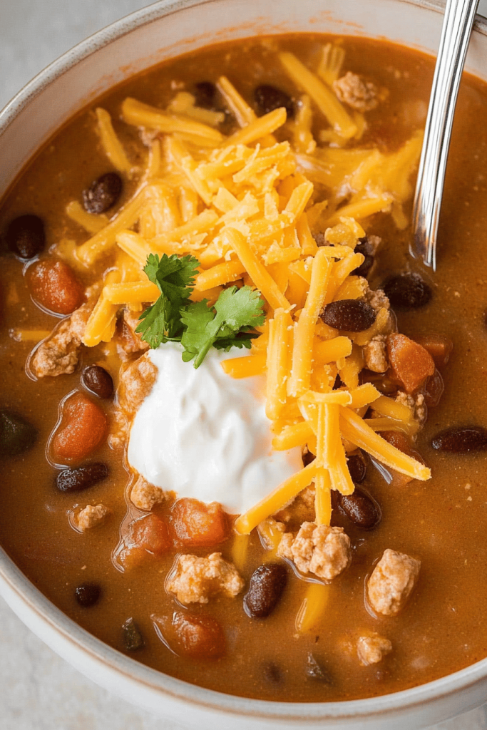 Easy Cheesy Taco Soup Recipe