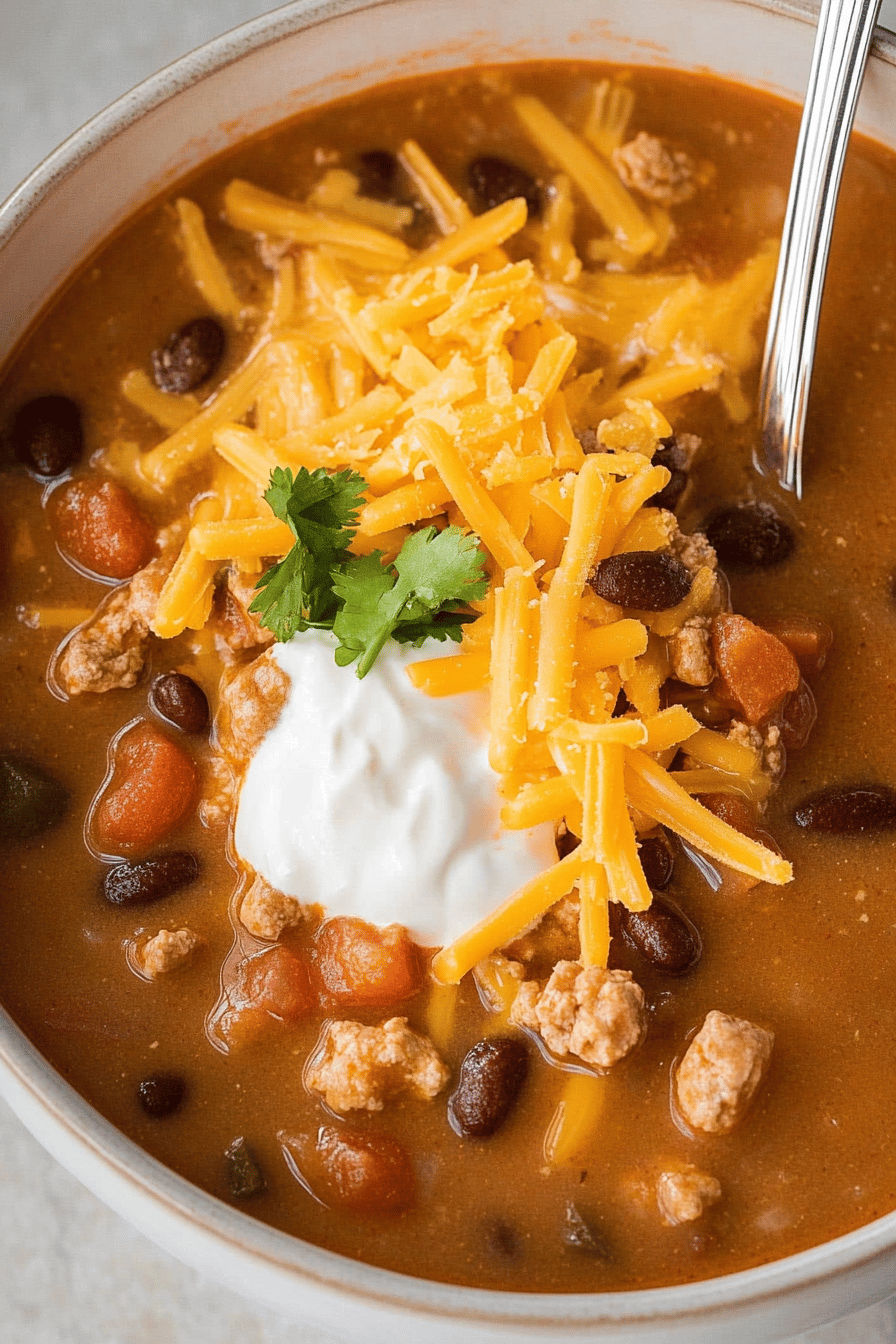 Easy Cheesy Taco Soup Recipe