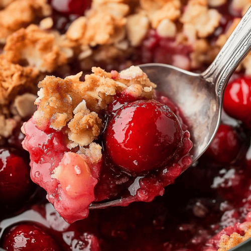 Easy Cherry Crisp with Pie Filling Recipe