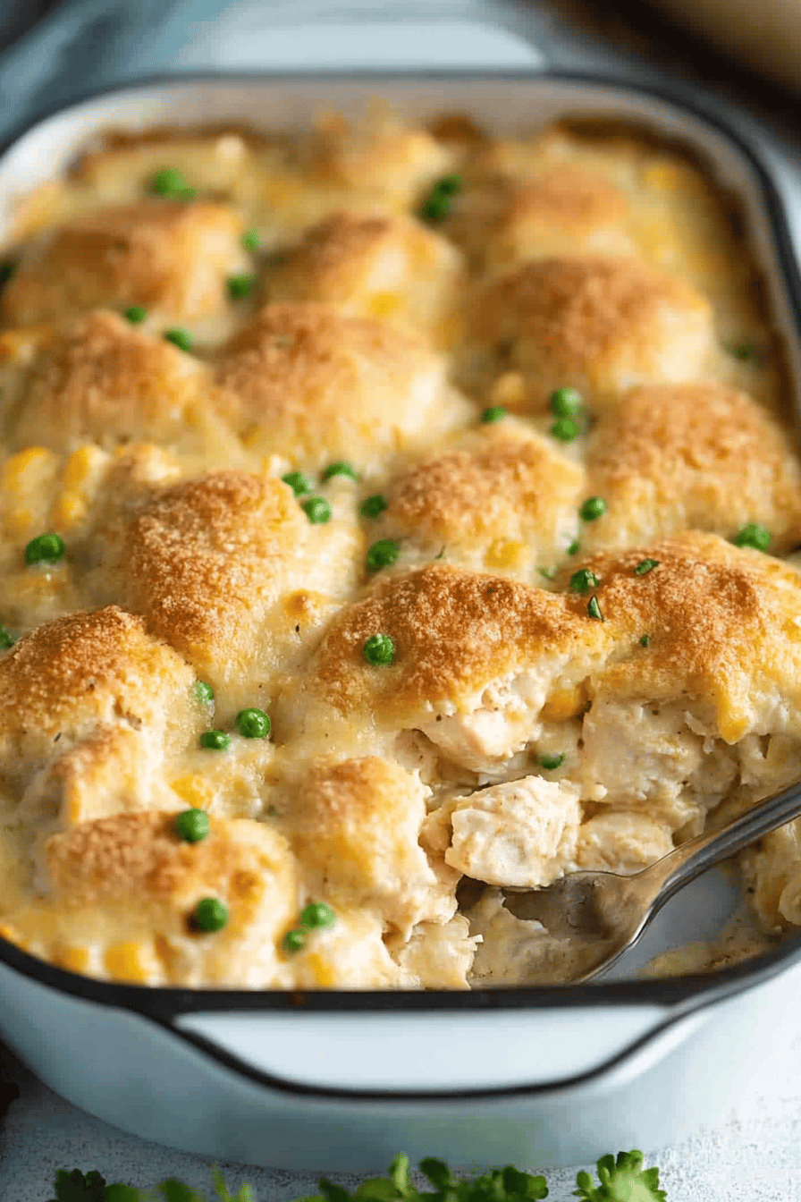 Easy Chicken Cobbler Recipe Final Dish Presentation