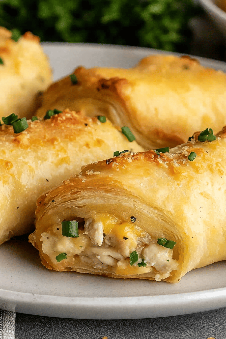 Easy Chicken Crescent Rolls Recipe Final Dish Presentation