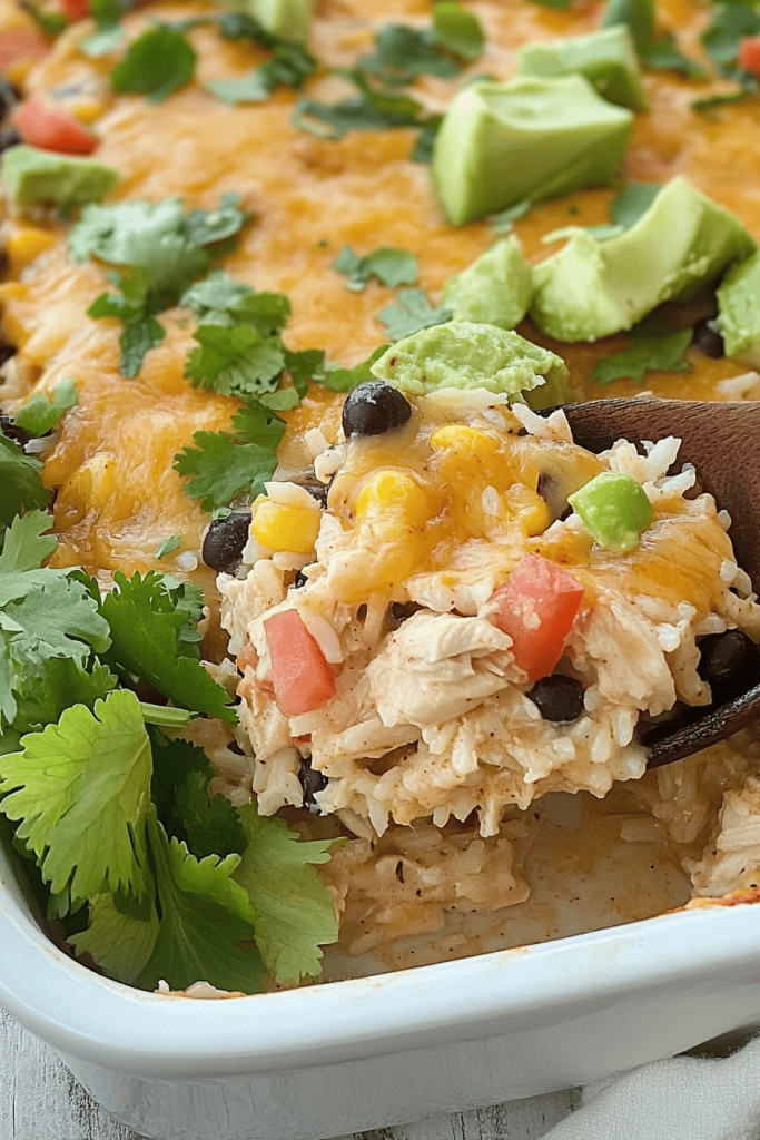 Easy Chicken Enchilada Rice Casserole Recipe