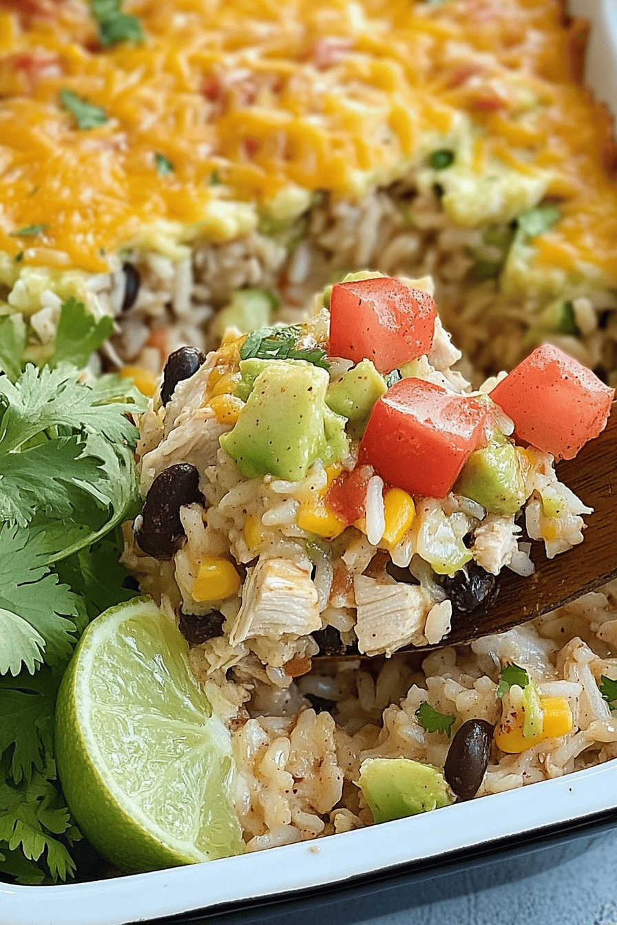 Easy Chicken Enchilada Rice Casserole Recipe ingredients