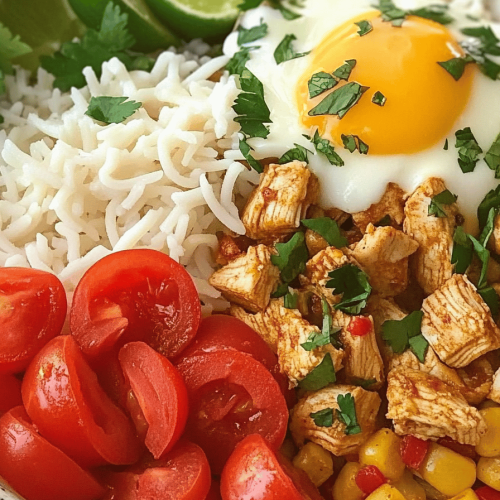 Easy Chicken Fajita Burrito Bowls