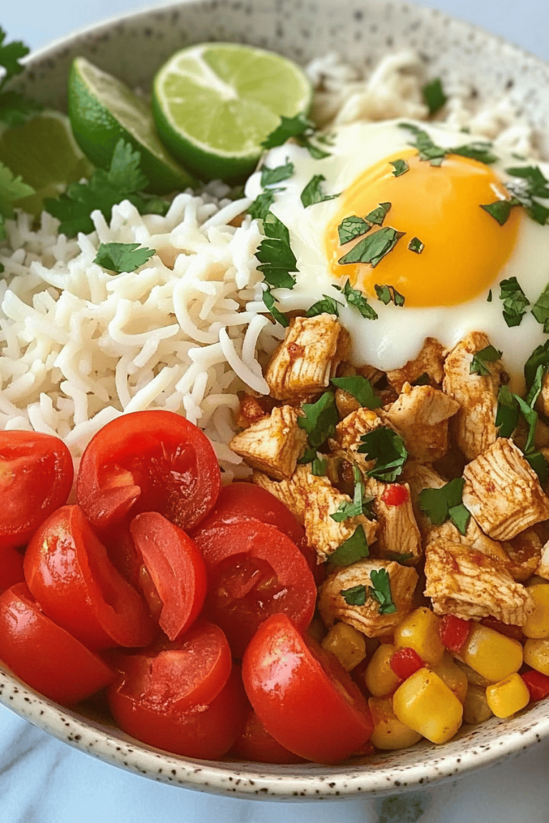 Easy Chicken Fajita Burrito Bowls