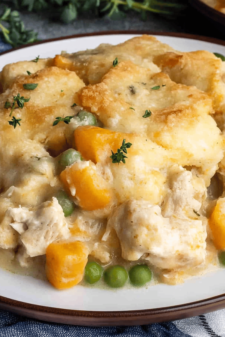 Easy Chicken Pot Pie Casserole Recipe
