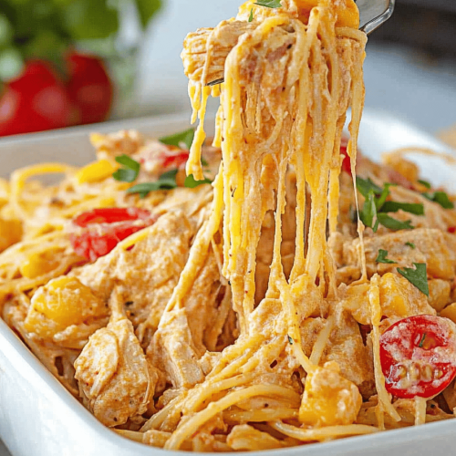 Easy Chicken Queso Spaghetti Recipe