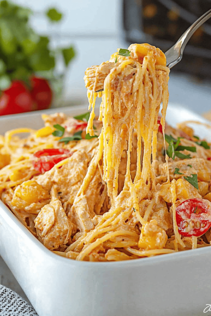 Easy Chicken Queso Spaghetti Recipe