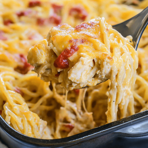 Easy Chicken Spaghetti with Rotel Recipe