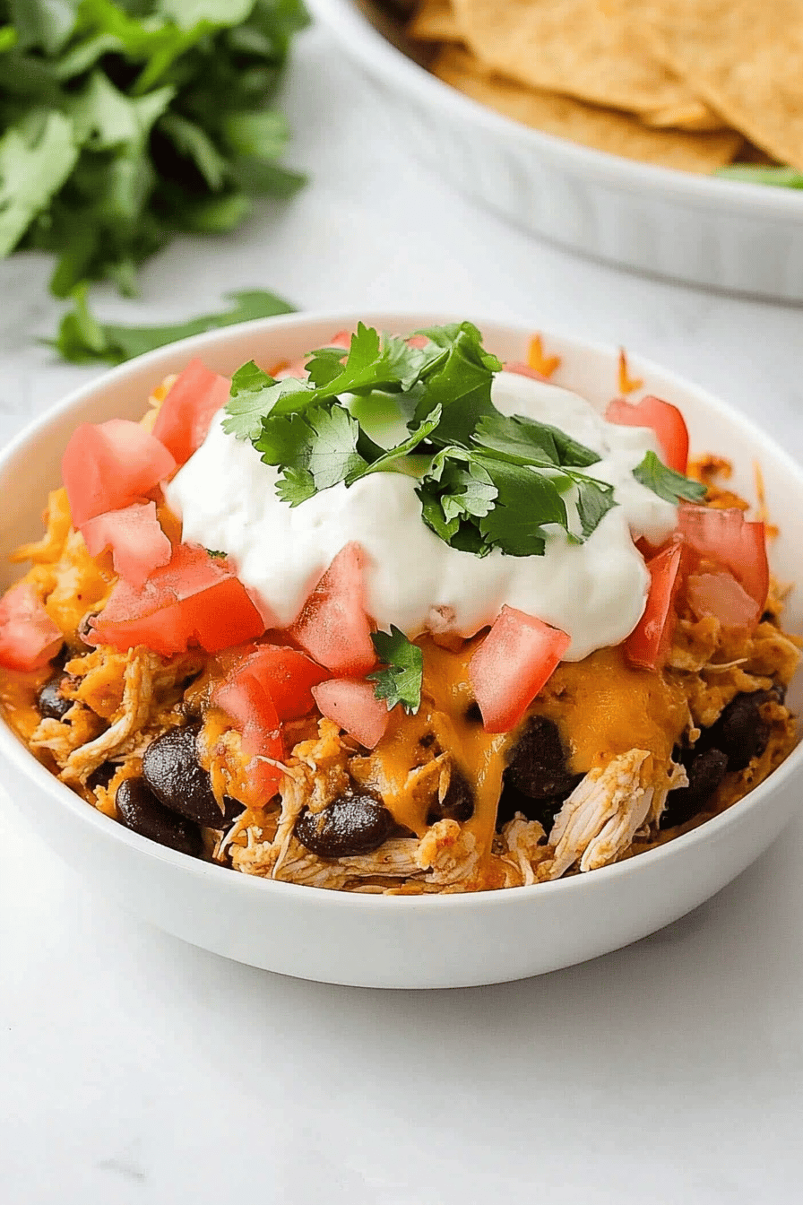 Easy Chicken Taco Casserole Recipe Final Dish Presentation