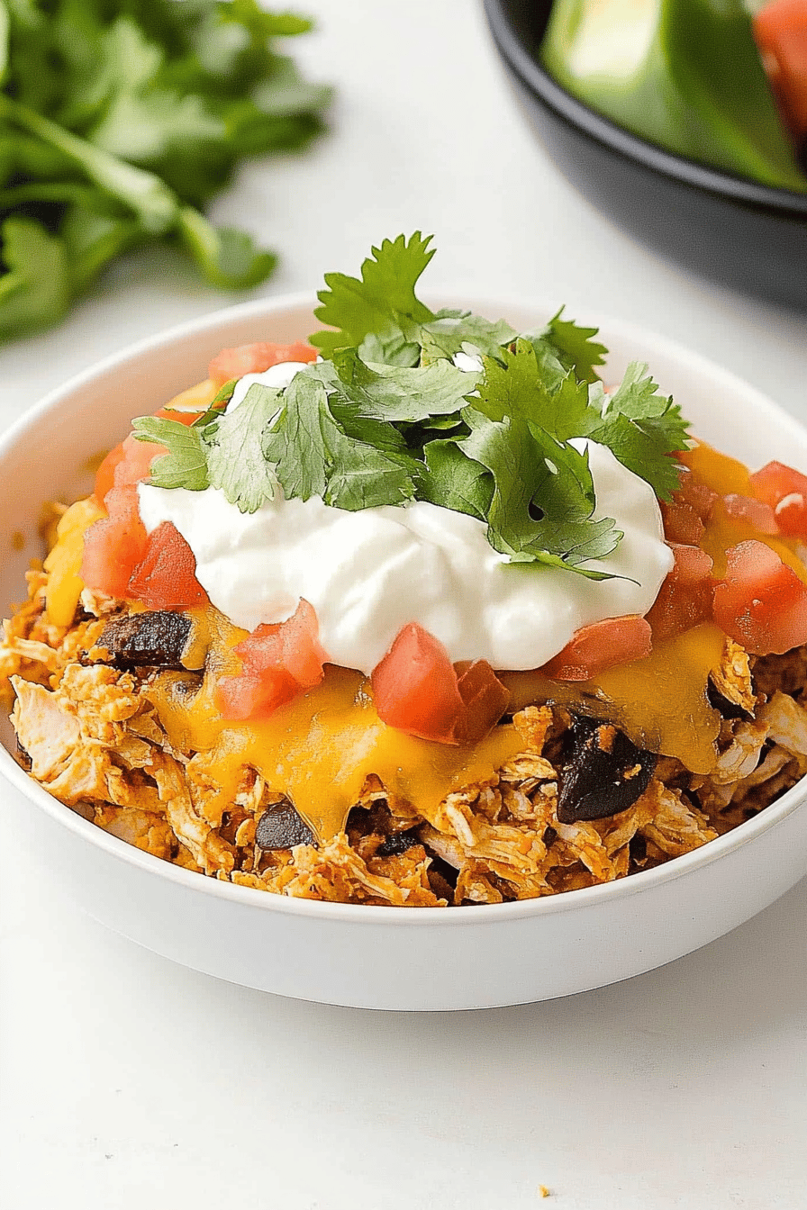 Easy Chicken Taco Casserole Recipe Final Dish Presentation