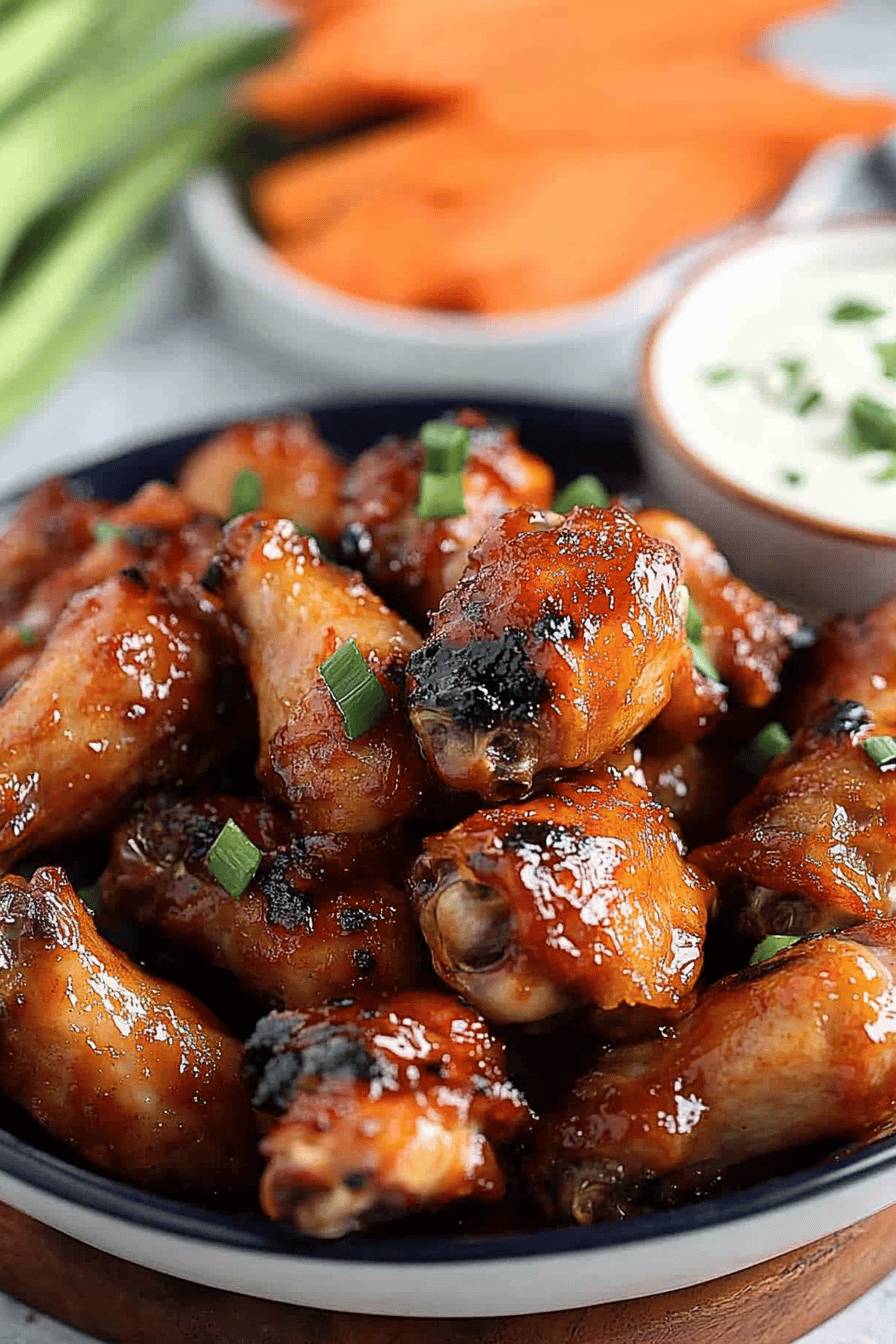 Easy Chicken Wings with Blue Cheese Dip Recipe