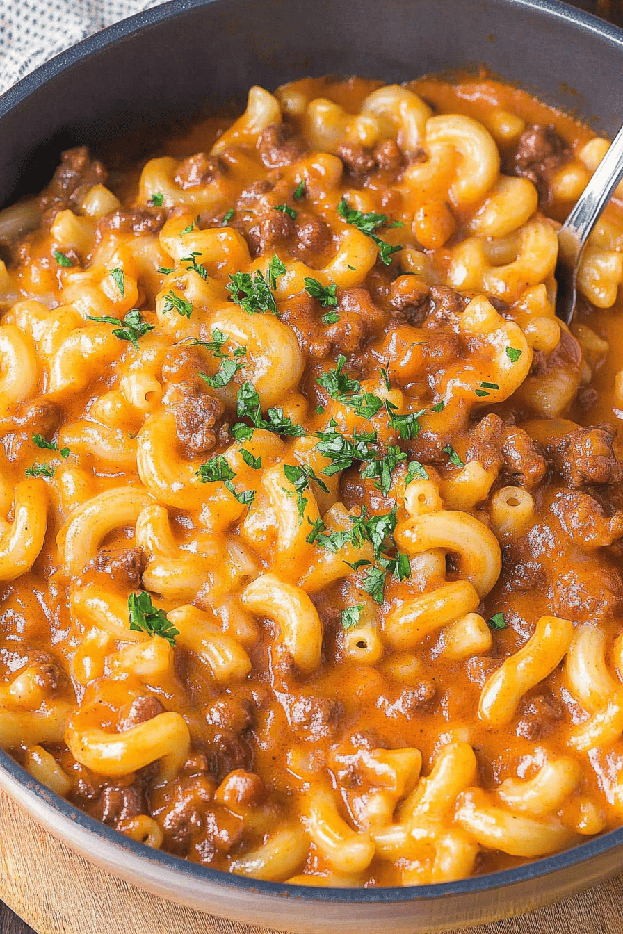 Easy Chili Mac Recipe Final Dish Presentation