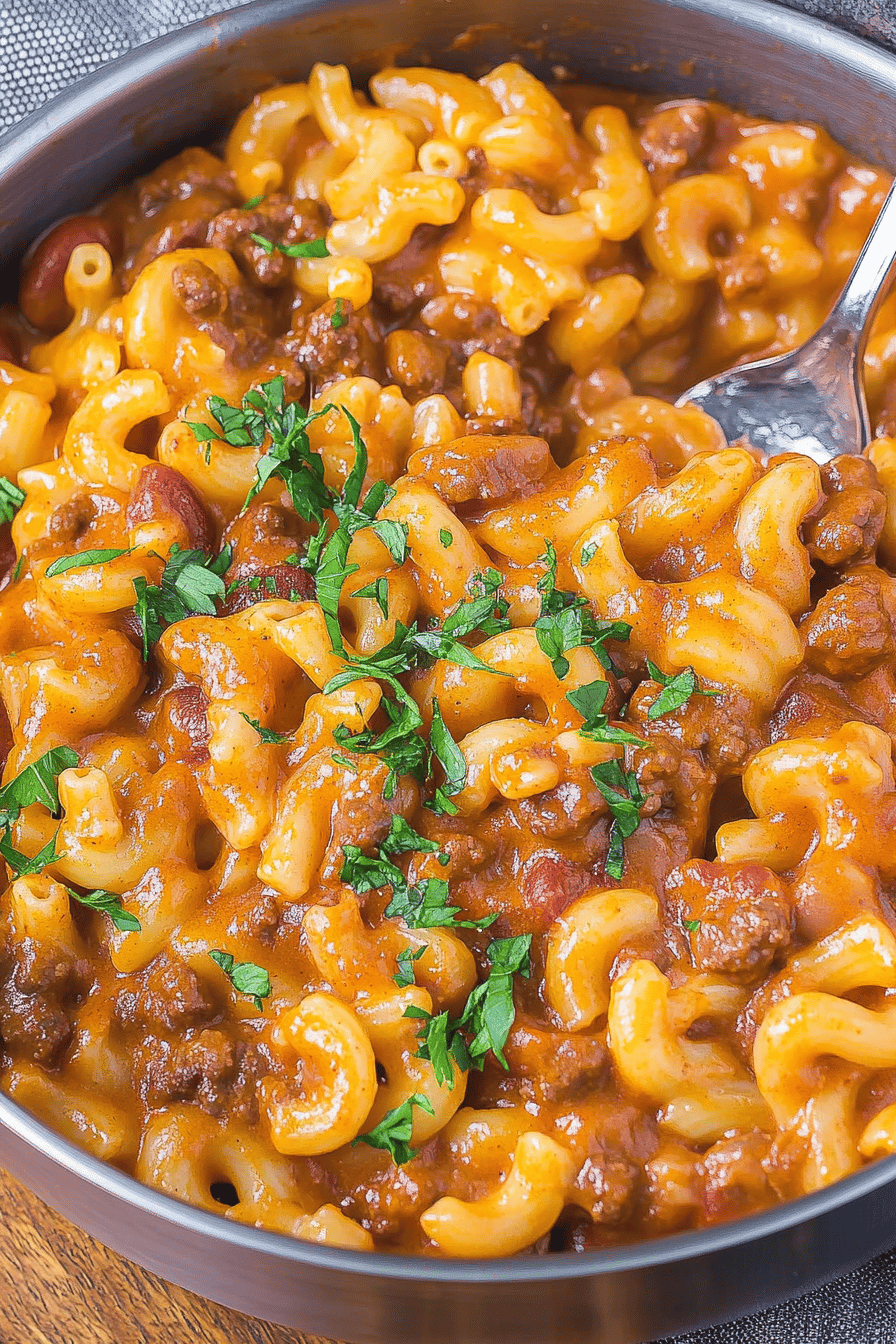 Easy Chili Mac Recipe ingredients