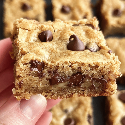 Easy Chocolate Chip Blondie Bars
