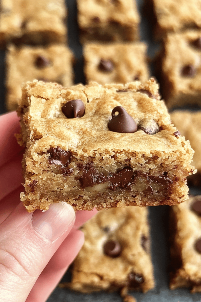Easy Chocolate Chip Blondie Bars
