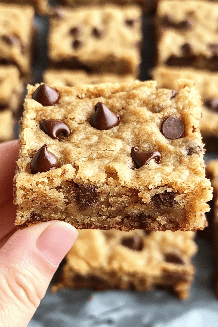Easy Chocolate Chip Blondie Bars ingredients