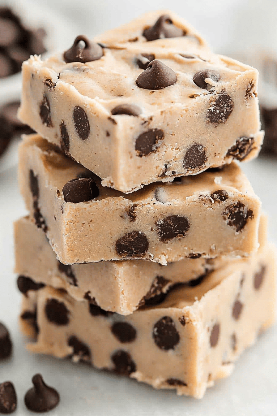 Easy Chocolate Chip Cookie Dough Fudge Recipe